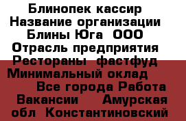 Блинопек-кассир › Название организации ­ Блины Юга, ООО › Отрасль предприятия ­ Рестораны, фастфуд › Минимальный оклад ­ 25 000 - Все города Работа » Вакансии   . Амурская обл.,Константиновский р-н